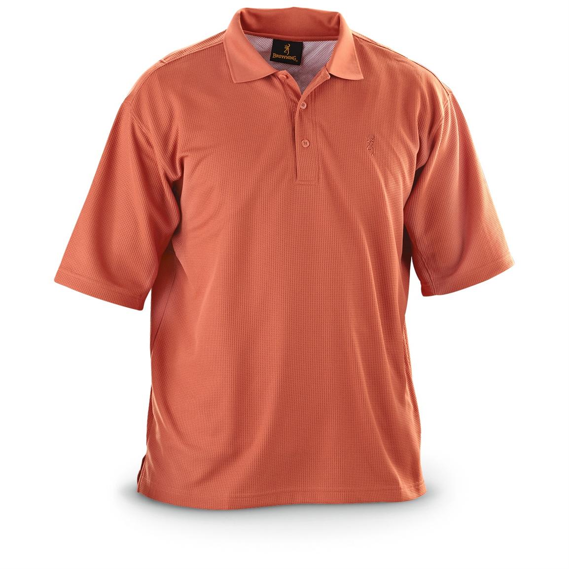 Browning® Polyester Textured Polo Shirt - 203720, Shirts at Sportsman's ...