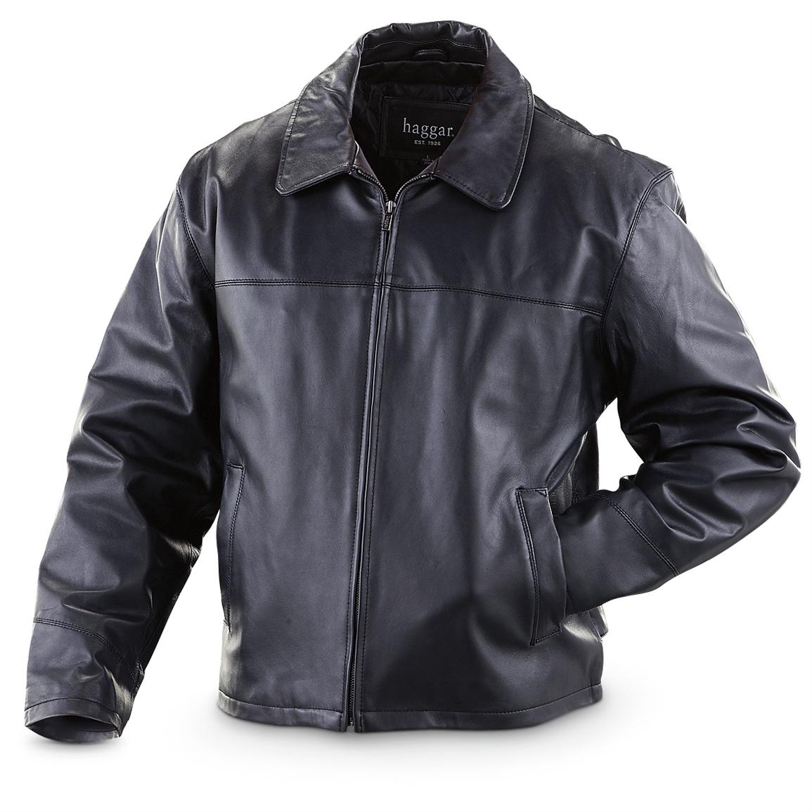 Haggar® Lamb Leather Bomber Jacket - 203755, Insulated Jackets & Coats ...