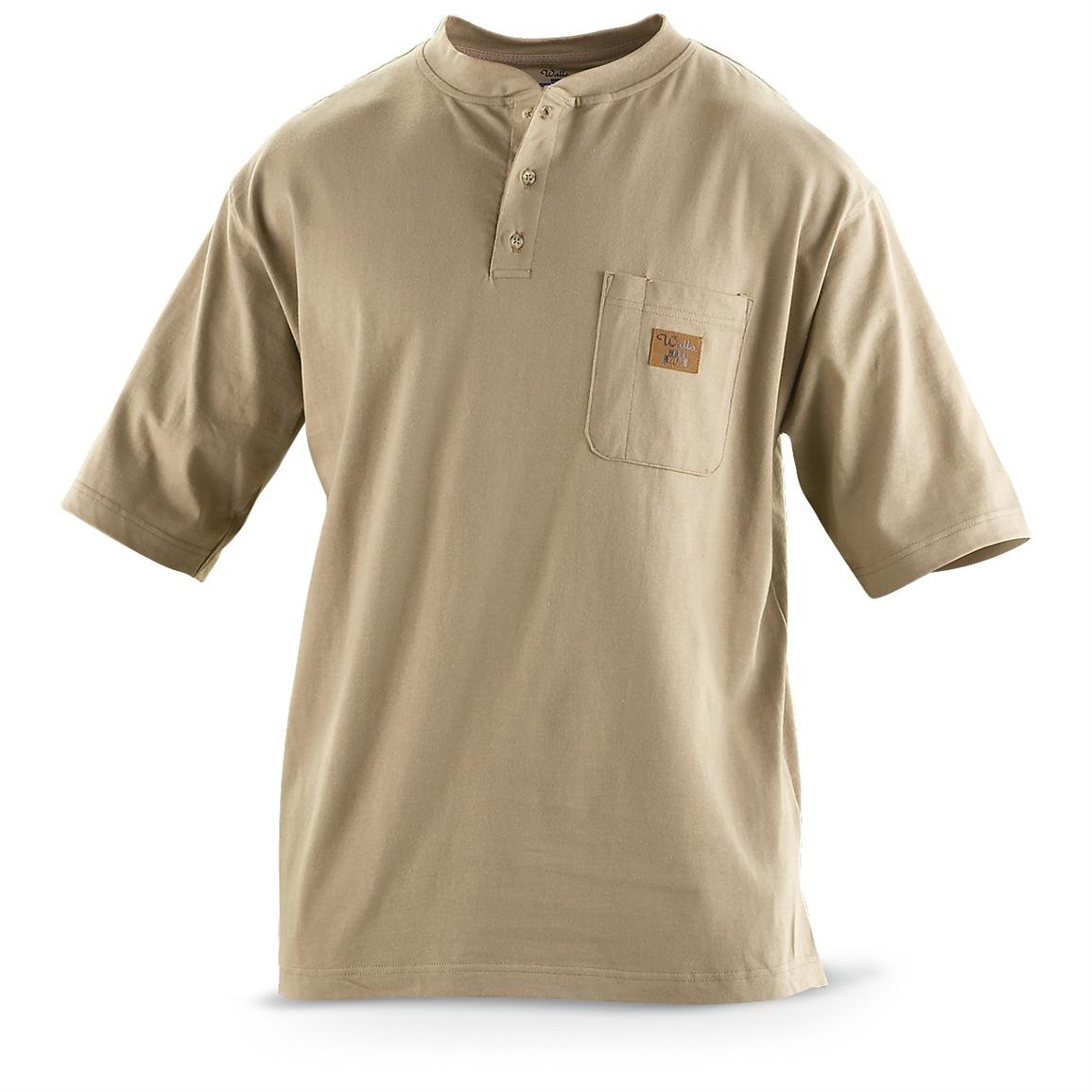Walls® Short - sleeved Front - pocket Henley Shirt - 204190, Shirts at ...