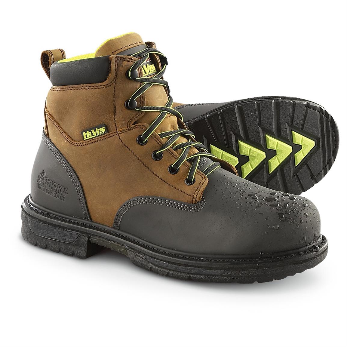 Men's Rocky® IronClad 6" Waterproof Work Boots, Brown ...