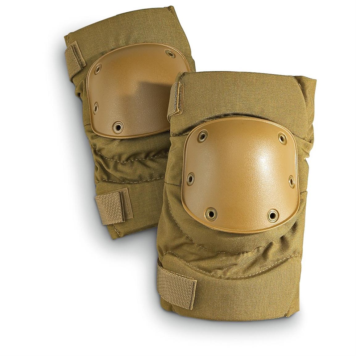 ONE NEW PAIR US Military Elbow Pads Coyote Brown Large 