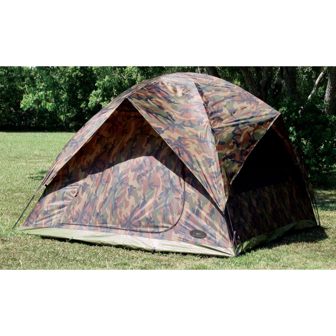 Texsport Headquarters Camouflage 5-Person Dome Tent