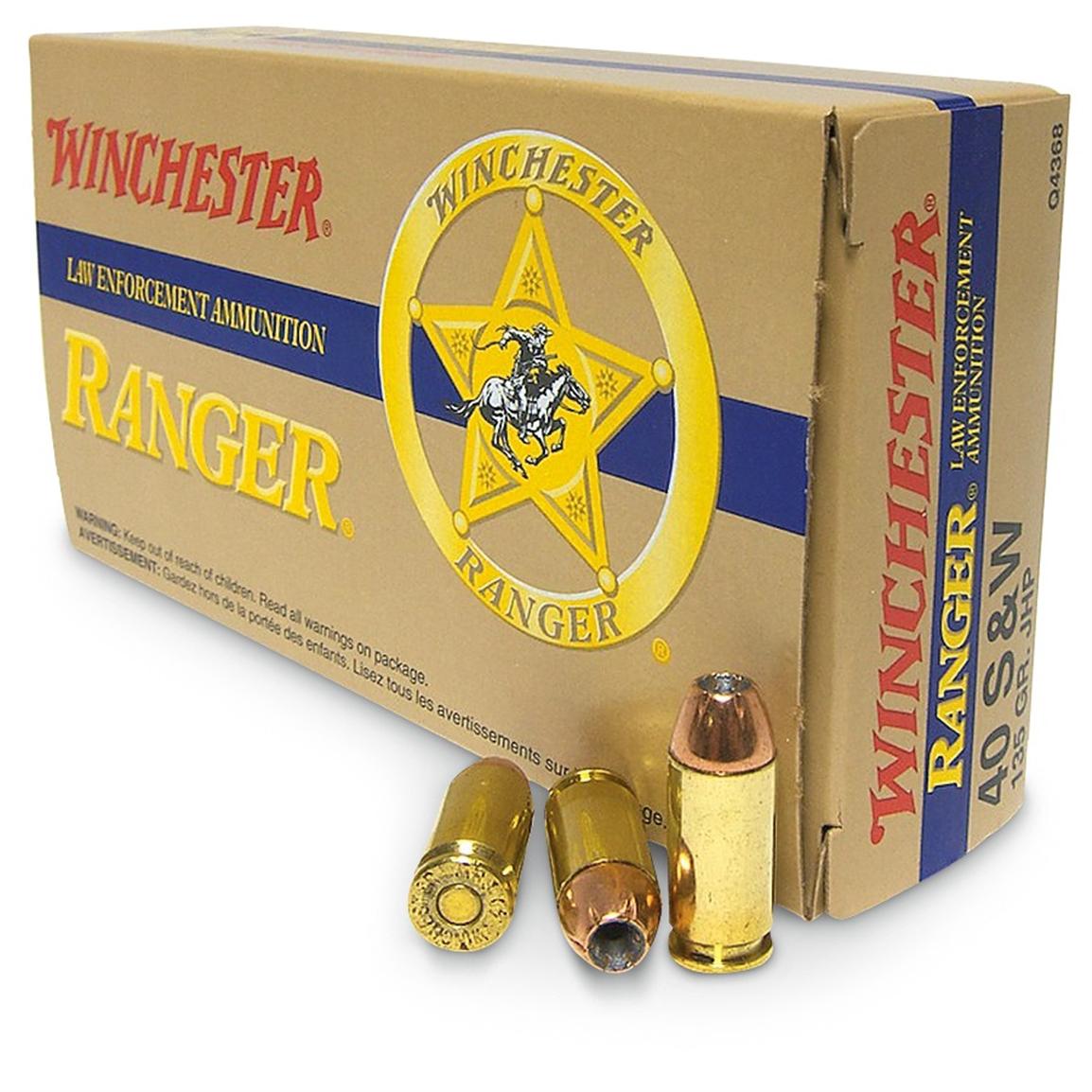 Winchester, .40 S&W, 135 Grain, 250 Rounds 205122, .40 S&W Ammo at