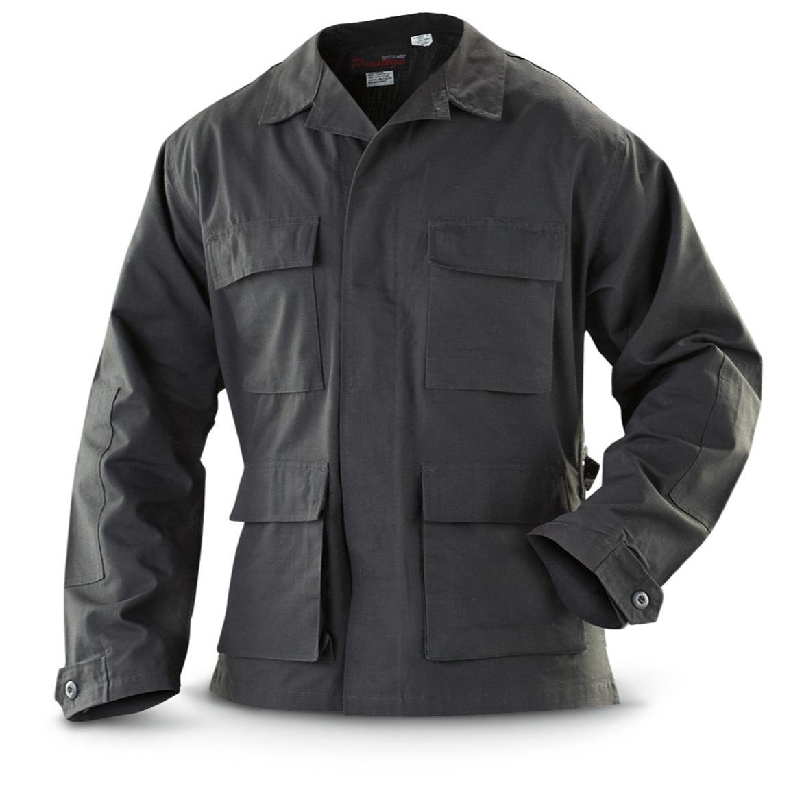 Mil. - spec Prestige Ripstop BDU Coat, Black - 205272, Tactical ...