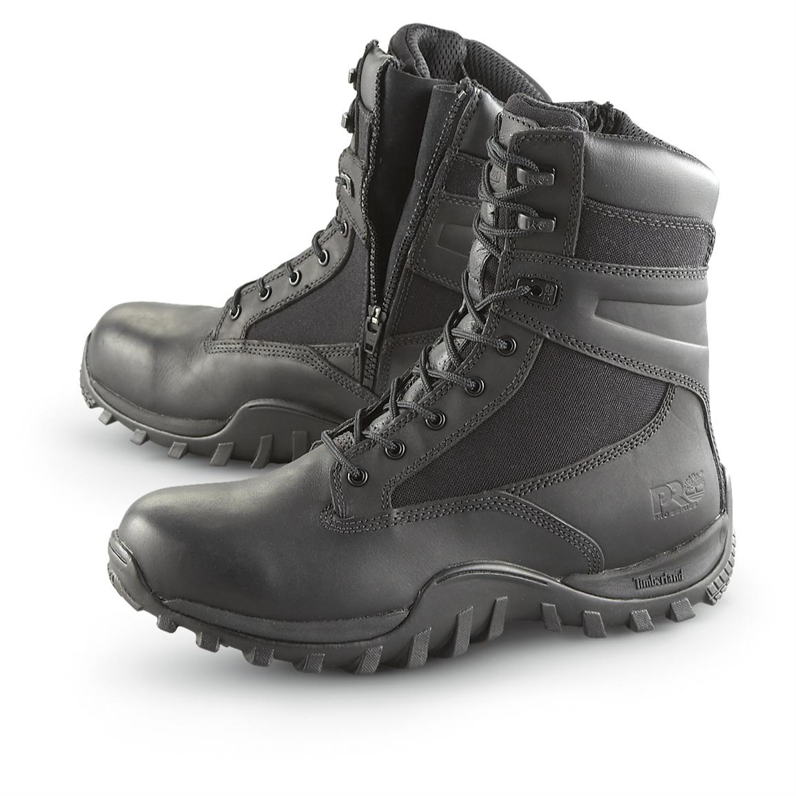 timberland black combat boots