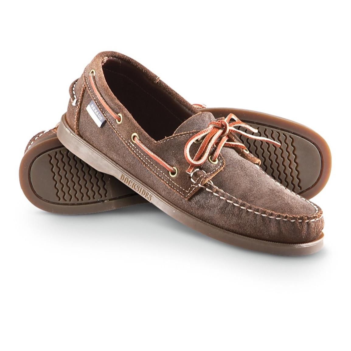 Men's Sebago® Docksides Boat Shoes, Brown 205558, Boat