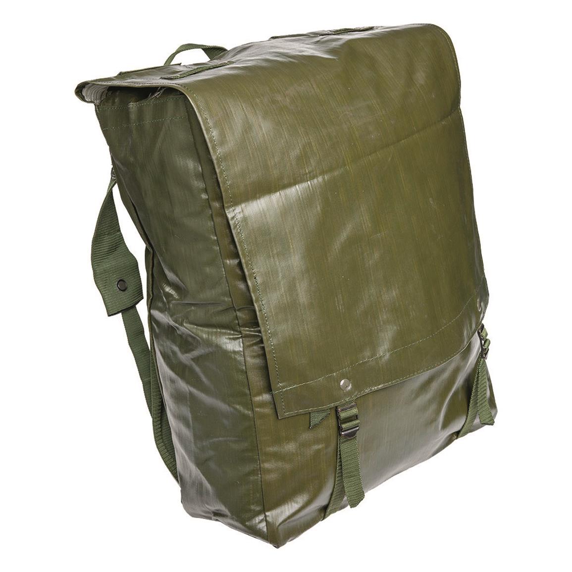 Czech Army M85 Olive Drab Military Messenger Shoulder Rubberised Bread Bag New
