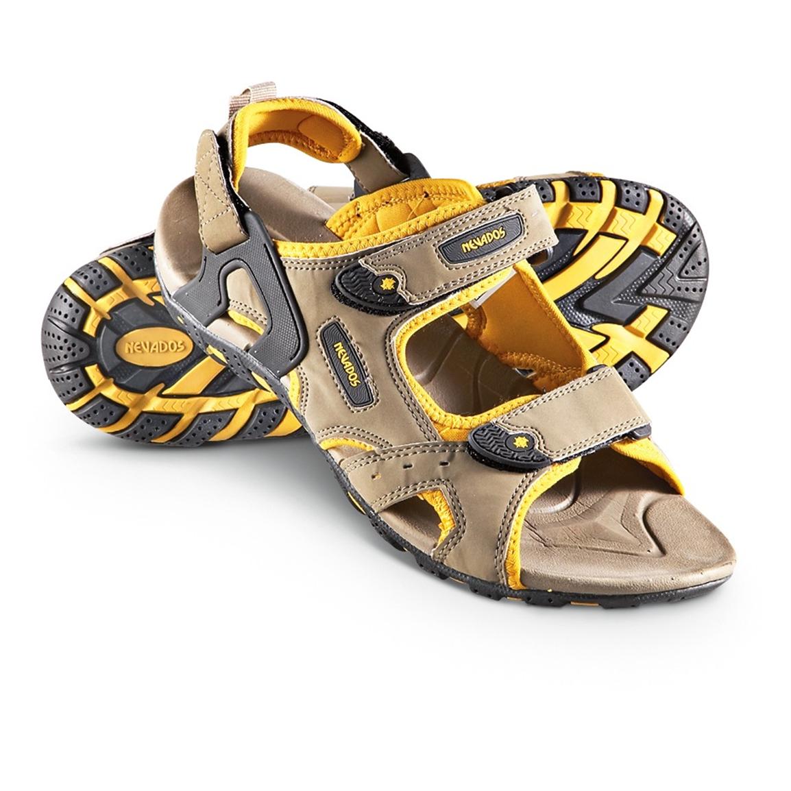Men's Nevados® Torrent Sandals, Yellow / Khaki - 207129, Sandals & Flip ...