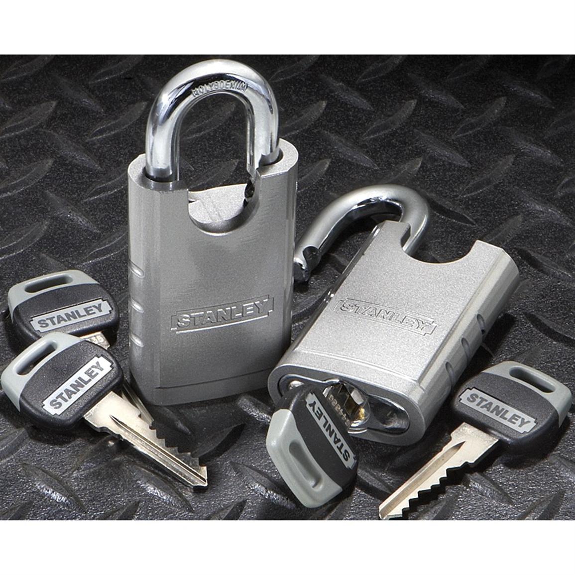 2 Pk. Stanley® 2" Hardened Steel Padlocks 207147, Garage & Tool