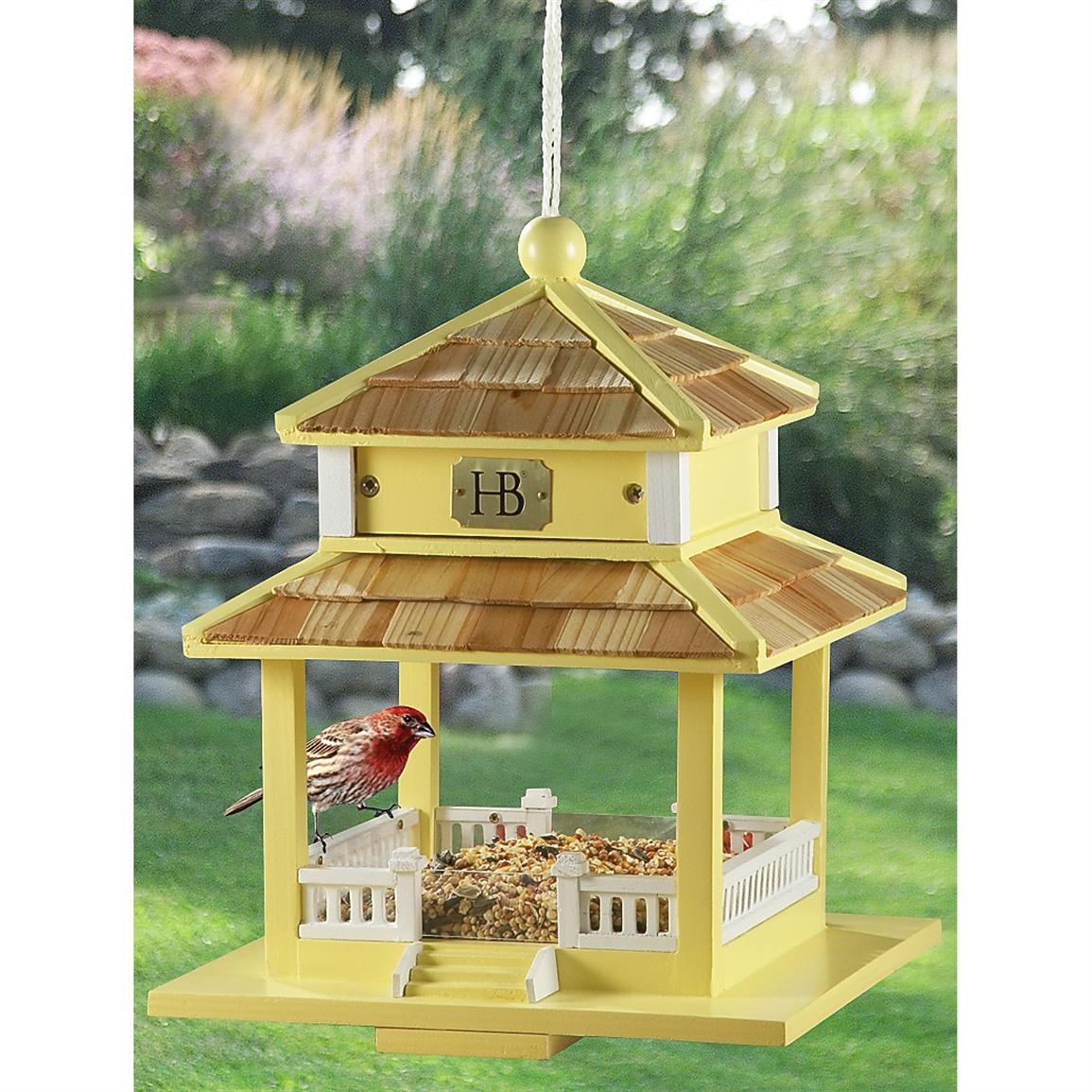 Backyard Bird Gazebo Feeder, Yellow 207183, Bird Houses