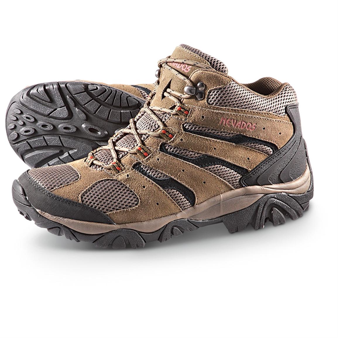 Men's Nevados® Madre Mid Hikers, Chocolate / Black - 207360, Hiking