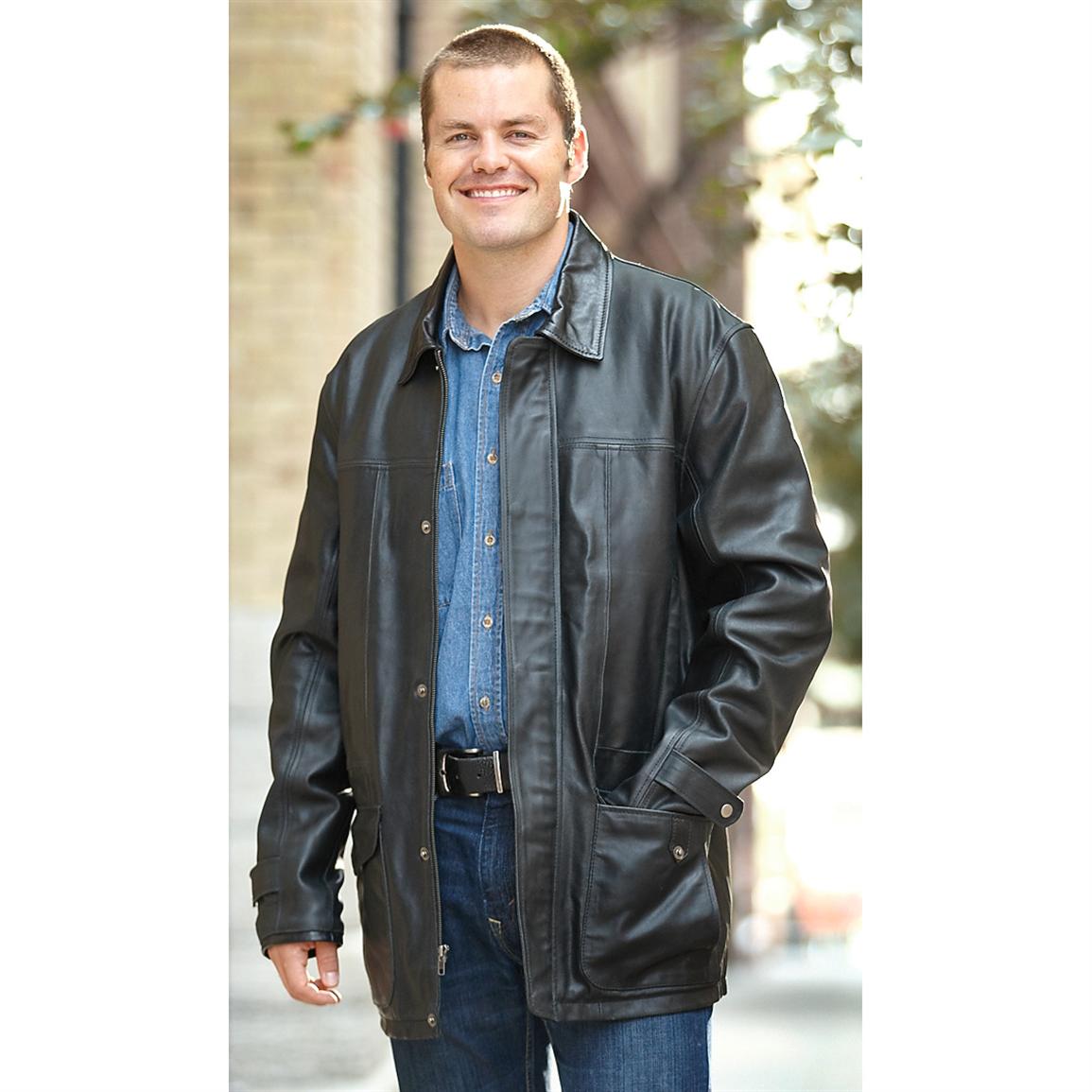 HaggarÂ® 3/4 - length Rugged Cowhide Coat - 207365, Insulated Jackets & Coats at Sportsman's Guide