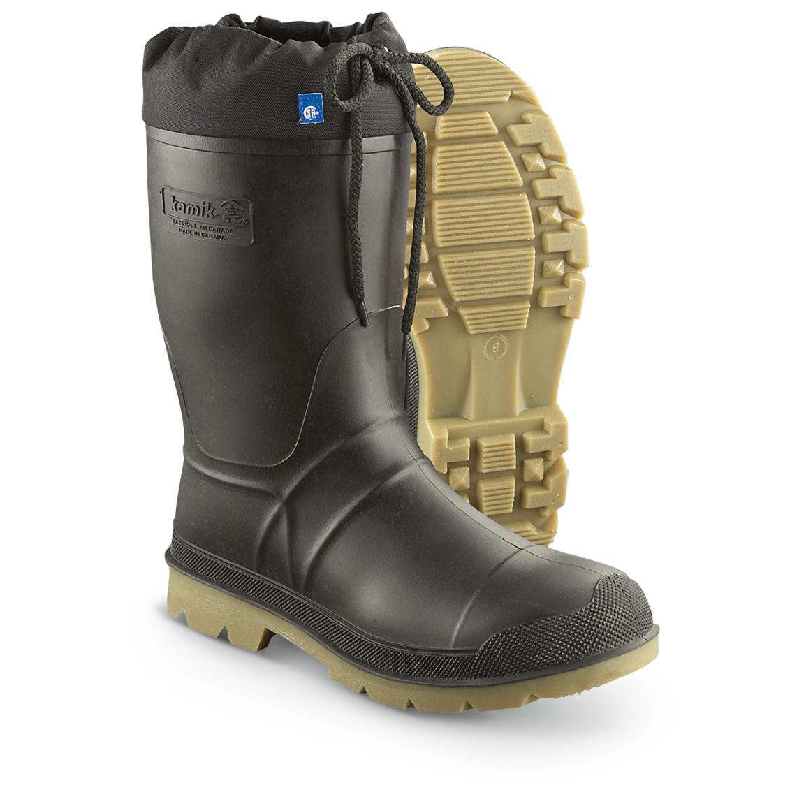 Workday 2 Steel Toe Rubber Boots, Black 