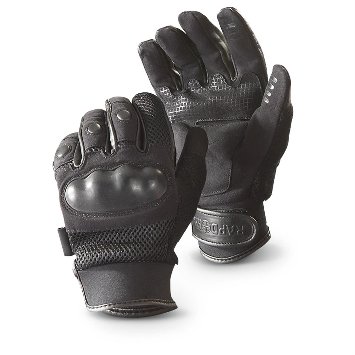 Rapid Dominance T10 Hard Knuckle Pro Tactical Gloves, Black