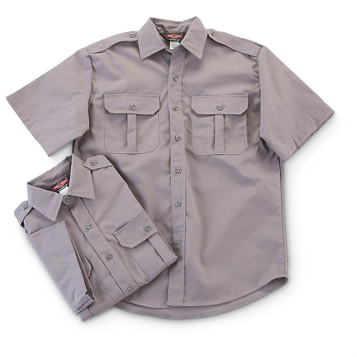 2 TRU - SPEC® Uniform Shirts, Gray - 208640, Uniform Shirts at ...