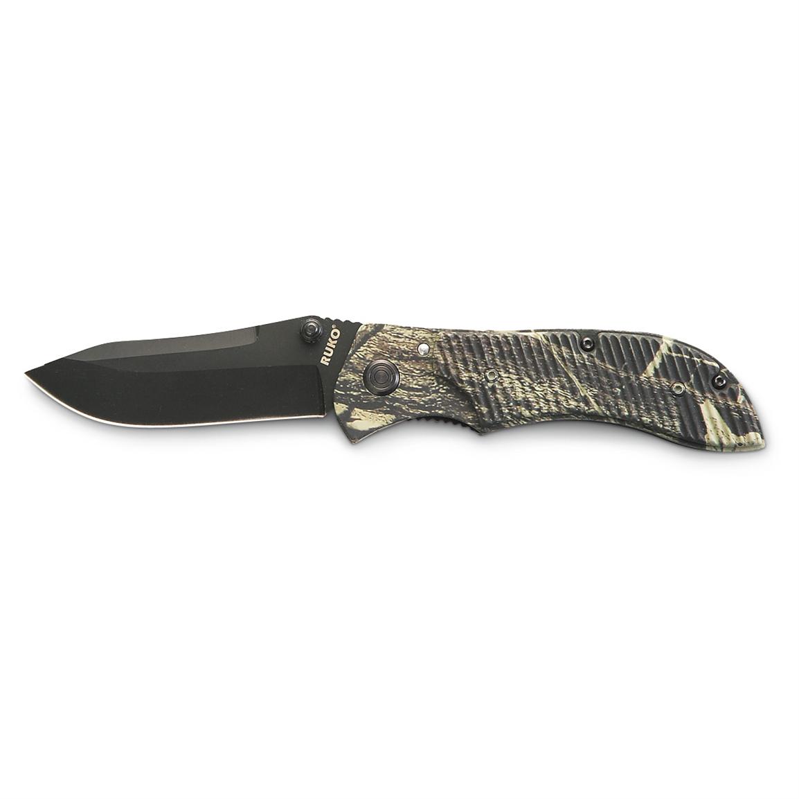 Ruko® Camo Folding Hunter Knife - 208948, Folding Knives at Sportsman's