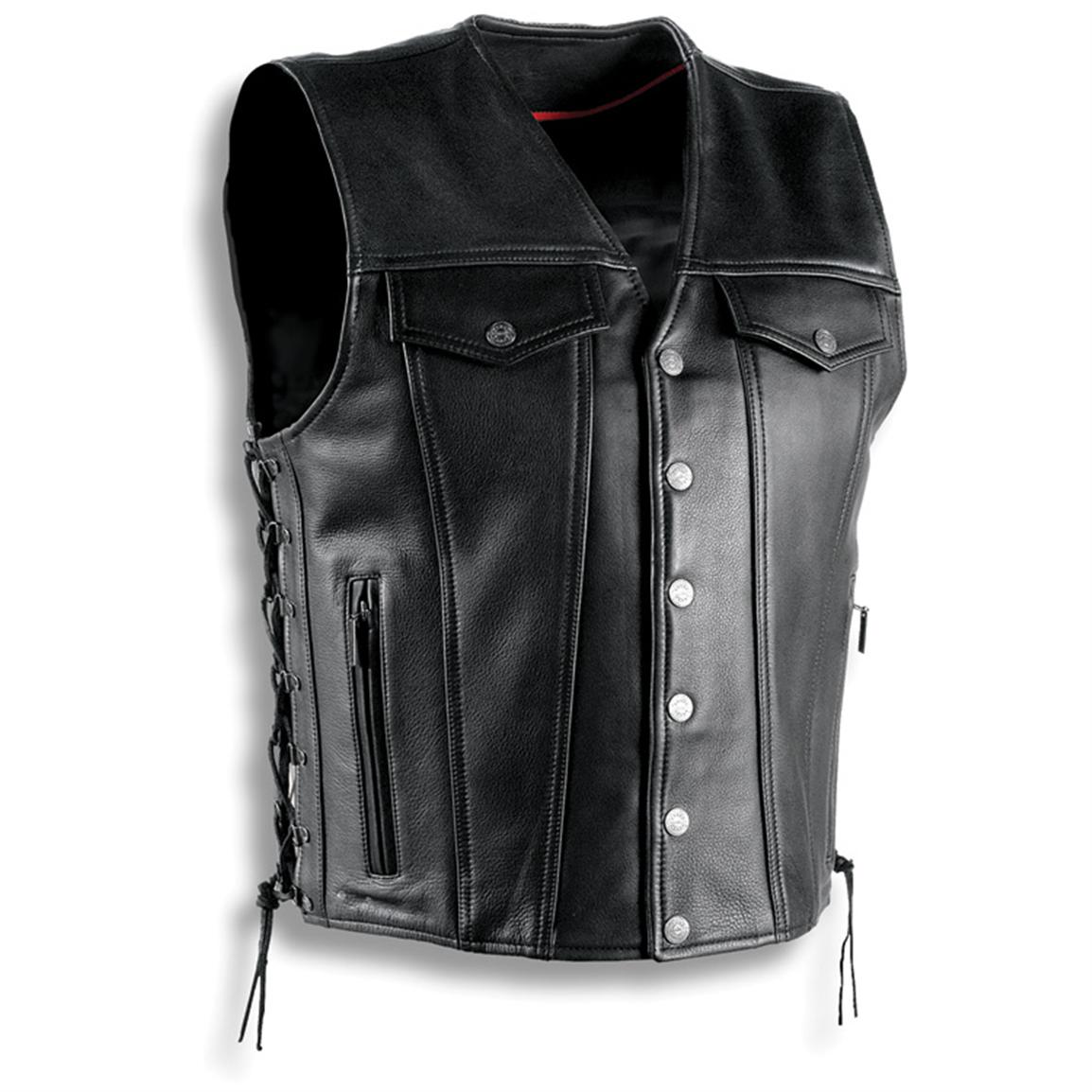 Men's Milwaukee Motorcycle Clothing Co. Gambler Vest, Black - 20918 ...