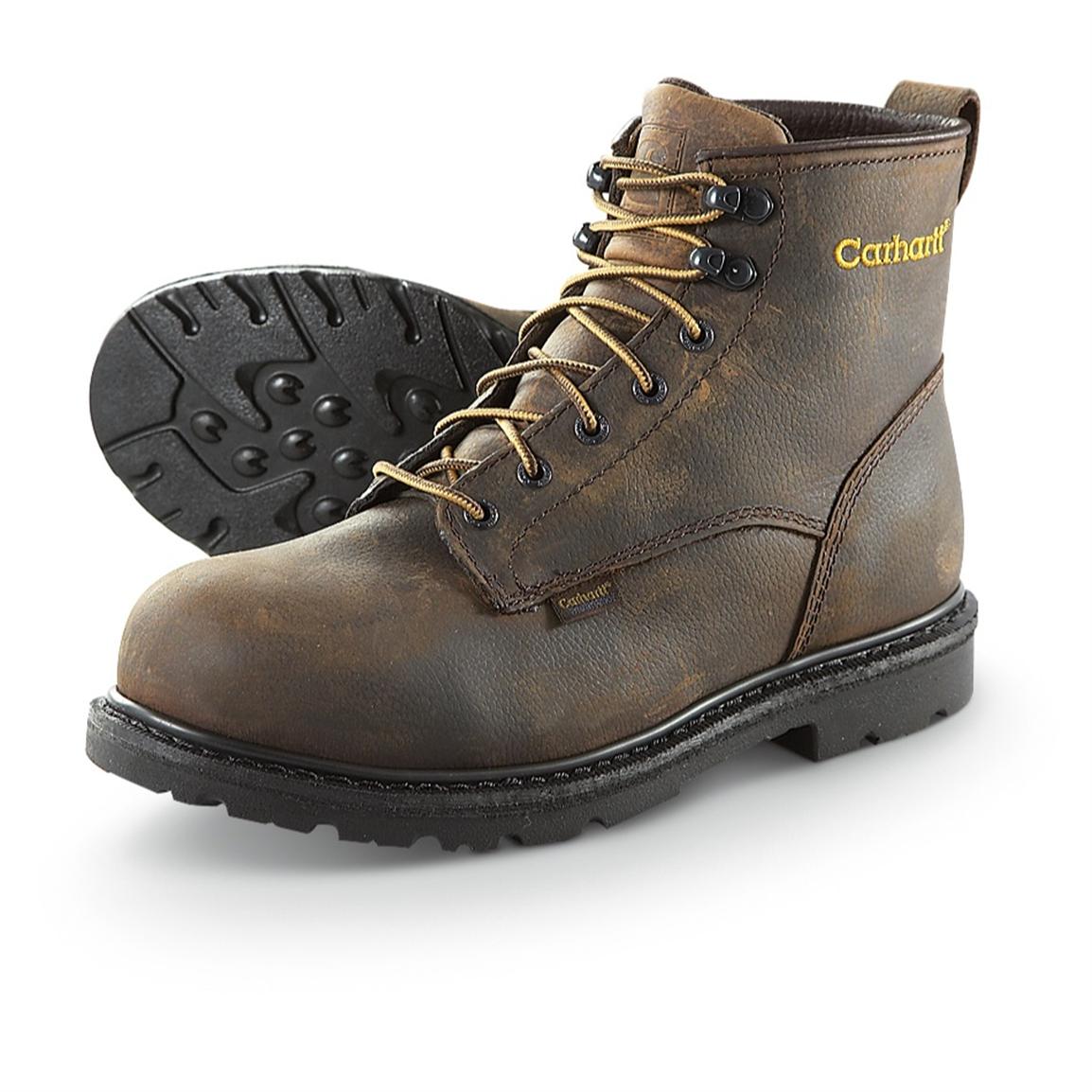 Men's Carhartt® 6" Waterproof 3906 Steel Toe Boots, Brown - 209249