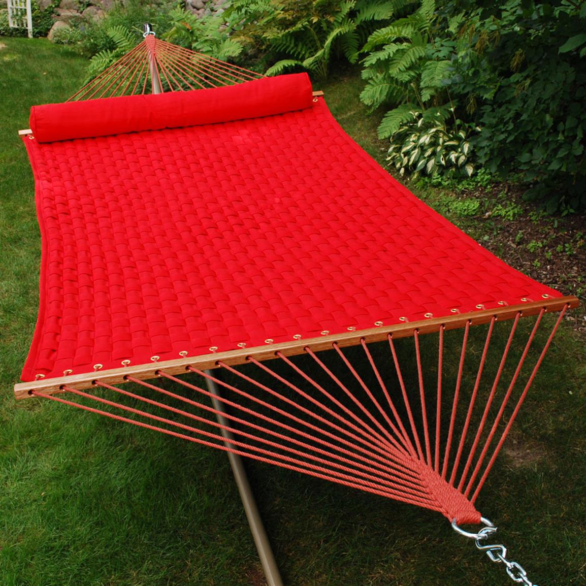 Algoma™ 13' Quilted, Soft Comb Woven Hammock with Bolster Pillow