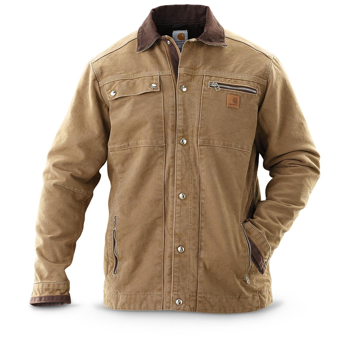 Irregular Carhartt Sandstone Multipocket Jacket - 209296, Insulated ...