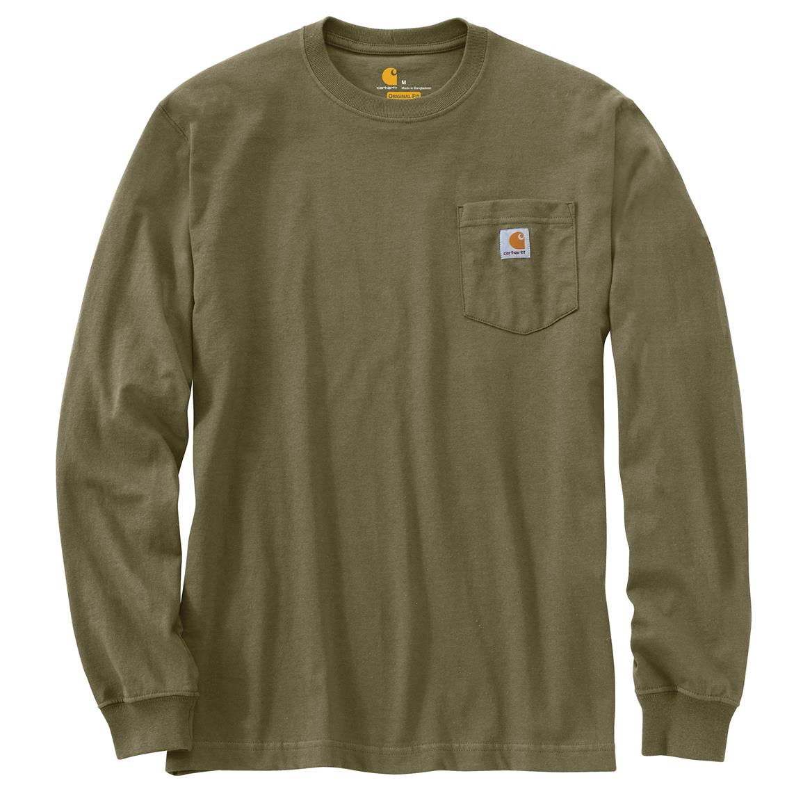 Carhartt Men's Workwear Long-Sleeve Pocket T-Shirt - 209316, T-Shirts ...