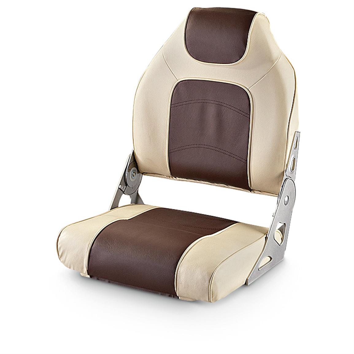 Deluxe Big Man High Back Boat Seat - 209460, Fold Down ...