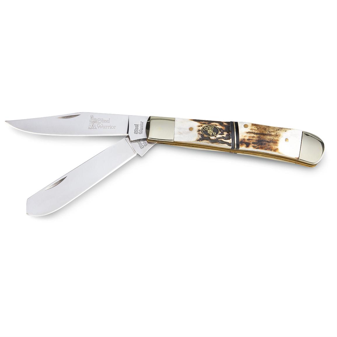 Extra - large Trapper Stag Pocket Knife - 209608, Folding Knives at ...