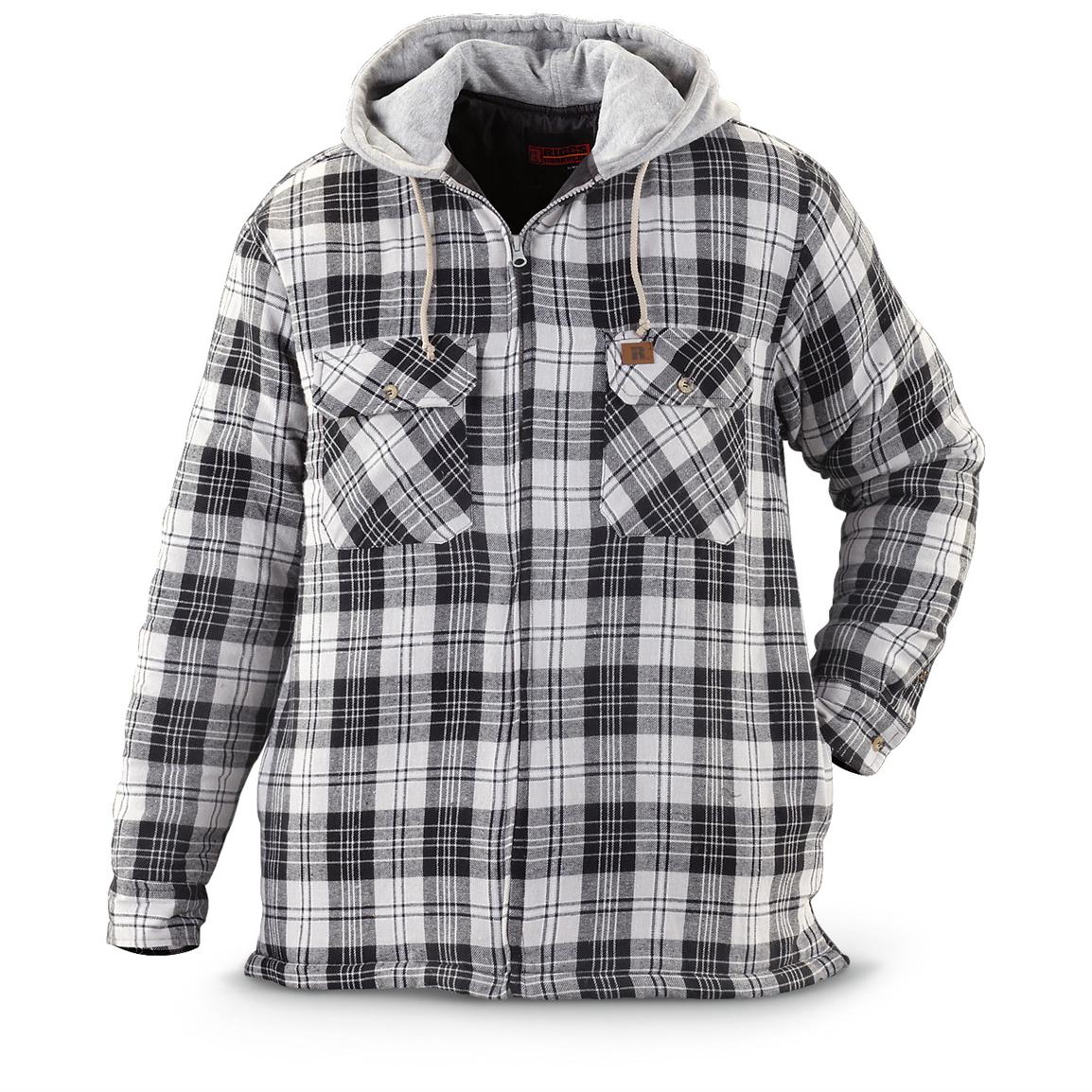 insulated hooded flannel jacket