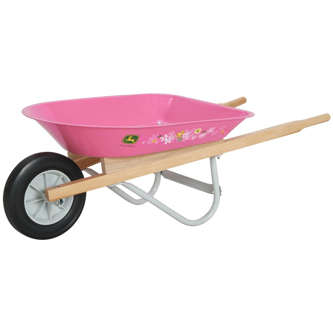 pink kids wheelbarrow