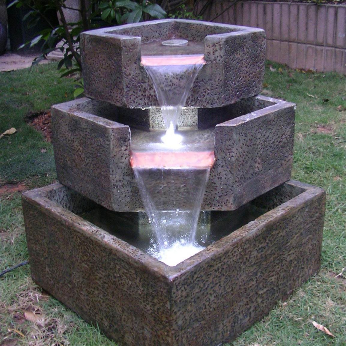 large tiered outdoor fountain with ball finial fiberglass on large outdoor solar fountains