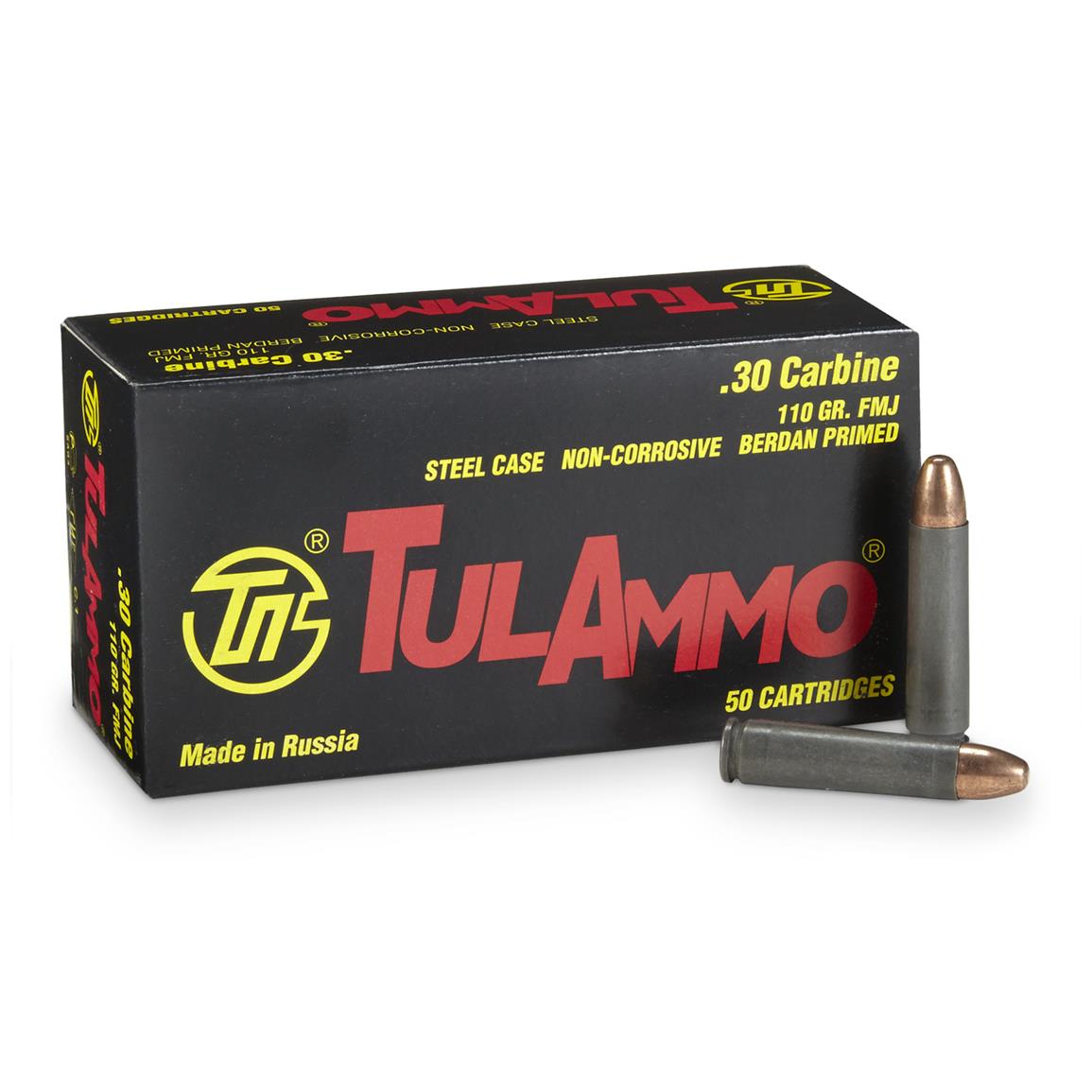 Tulammo 30 Carbine Fmj 110 Grain 50 Rounds 210980 30 M1 Carbine Ammo At Sportsmans Guide 2643