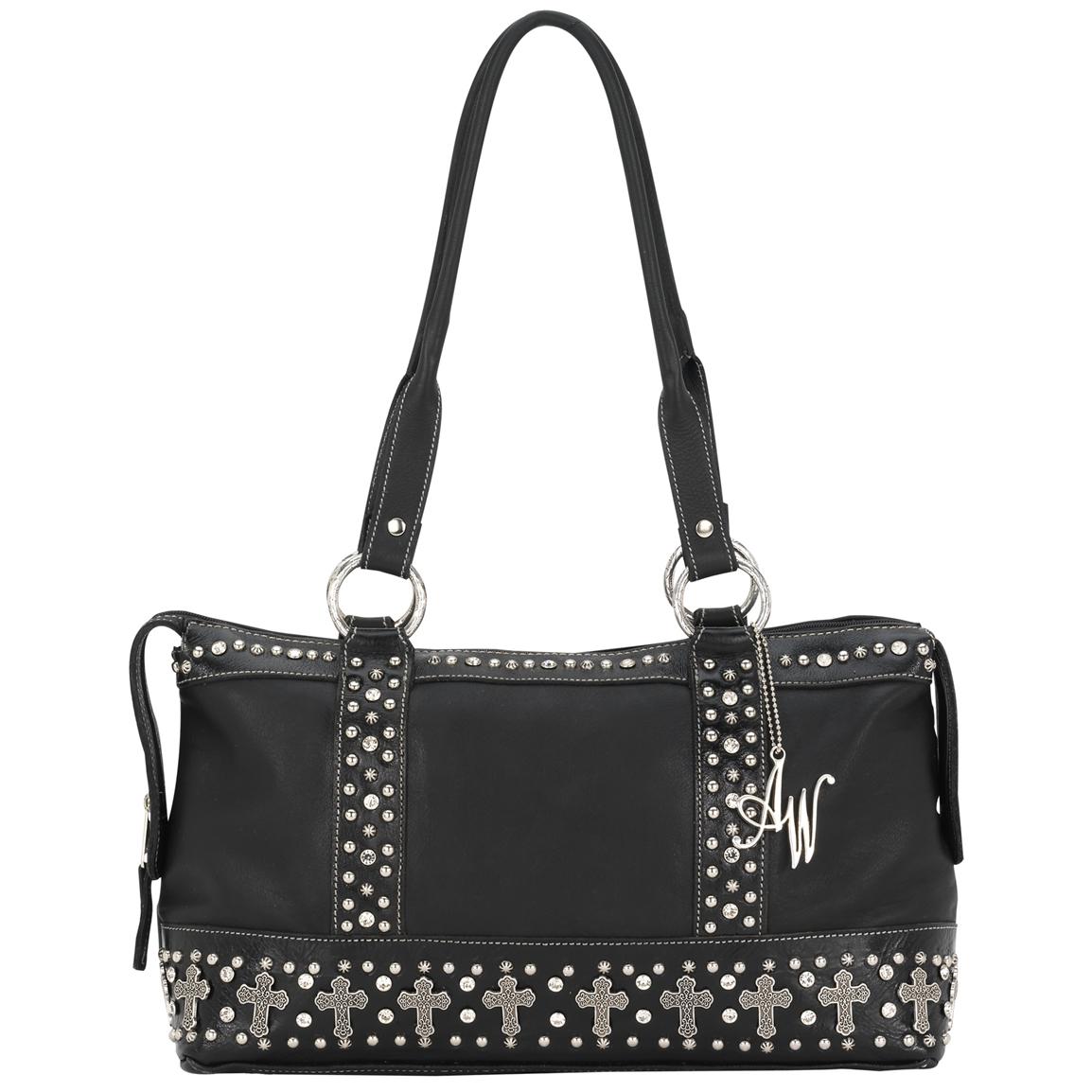 American West® Rock Star Collection Hand - tooled Leather Handbag ...