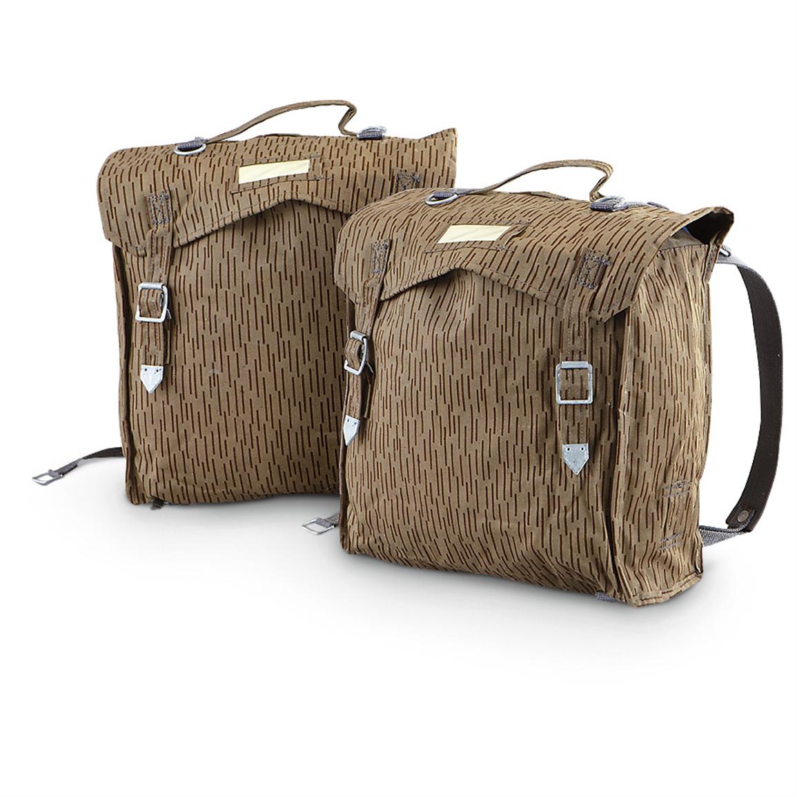 2 New East German Military Small Backpacks, Rain Camo 211182, Stuff