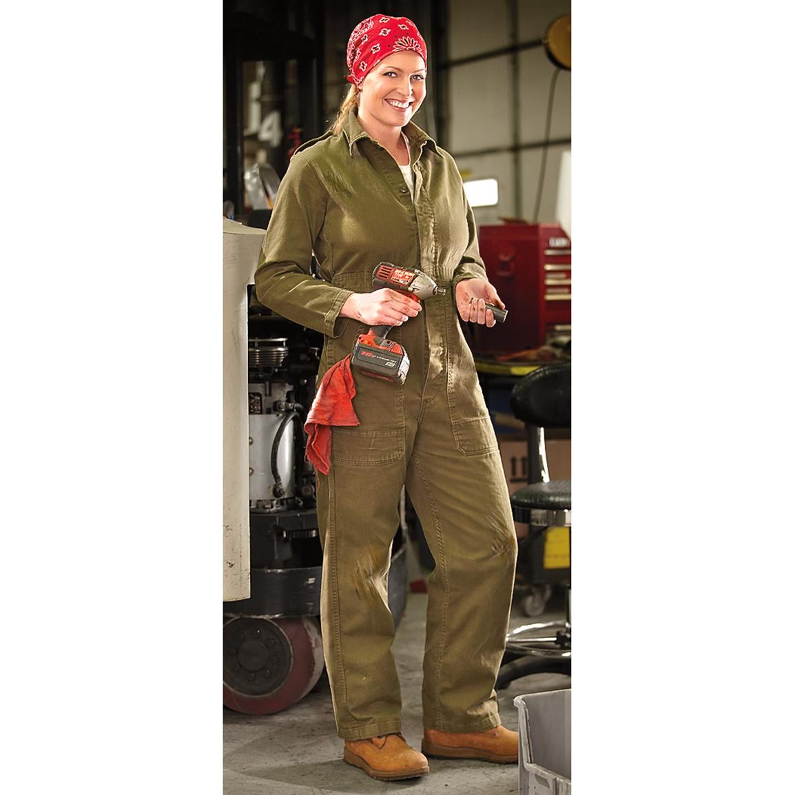 Used Dutch Mechanic's Coveralls, Olive Drab