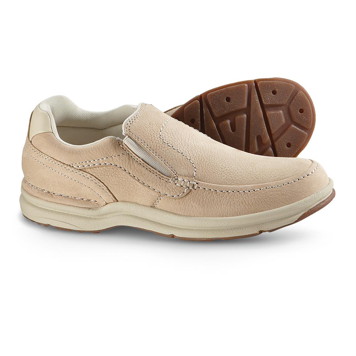 Mens Rockport® World Tour Calaska Slip - on Shoes, Sand - 211373 