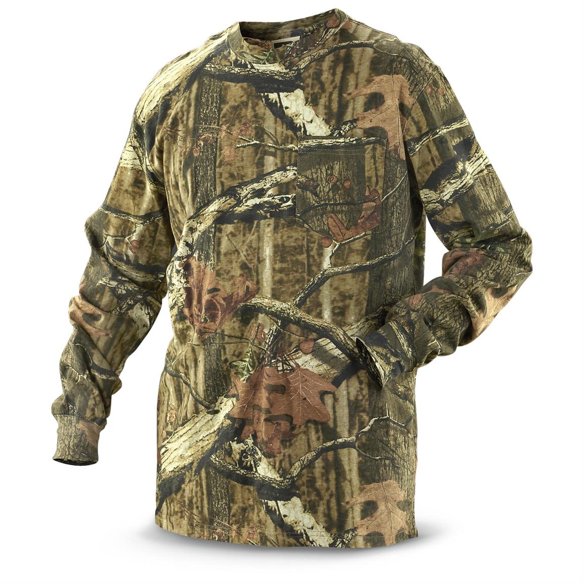 2 - Pk. of Mossy Oak® Explorer Long - sleeved Pocket T - shirts, Mossy ...