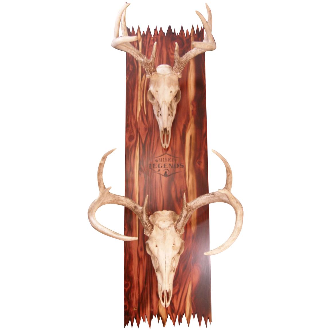 Whiskey Legends® Flame - Touched Finish Double Antler Mount Kit 