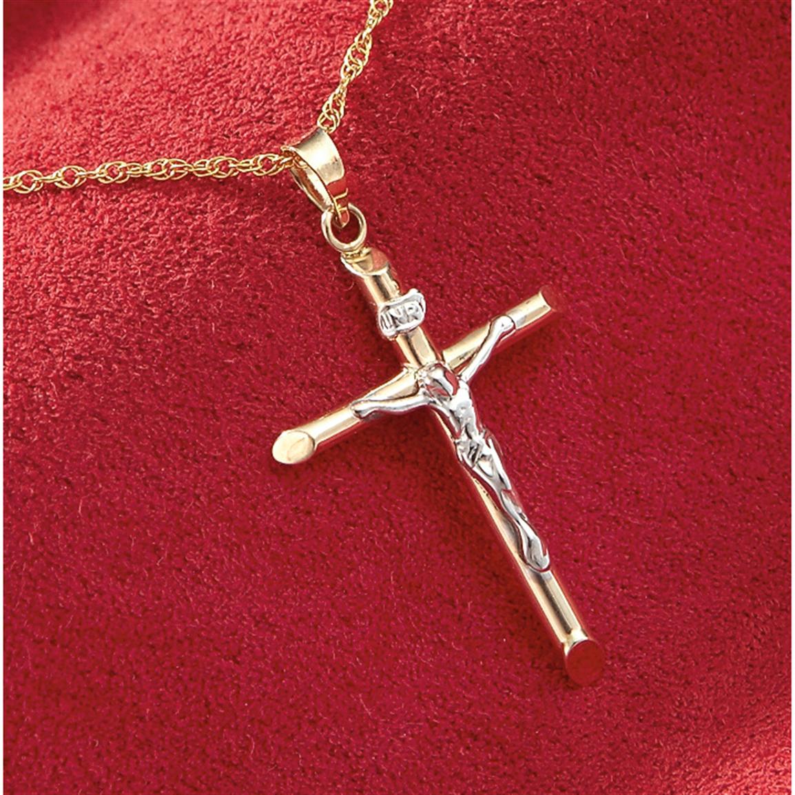 10k Gold Crucifix Necklace - 211906, Jewelry at Sportsman ...