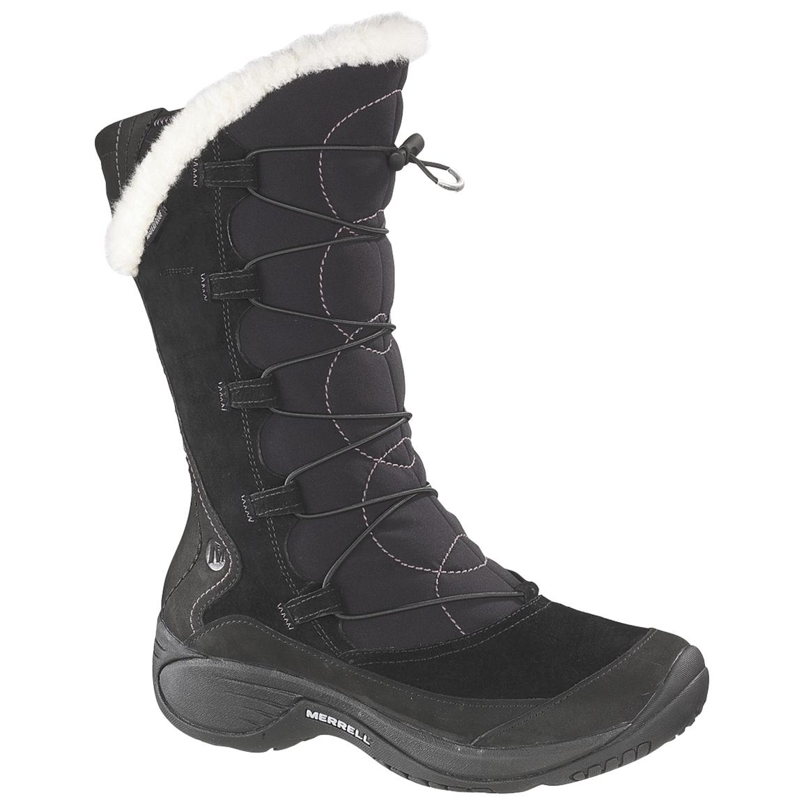 Women's MerrellÂ® Encore Apex Waterproof Boots - 211955, Winter & Snow Boots at Sportsman's Guide
