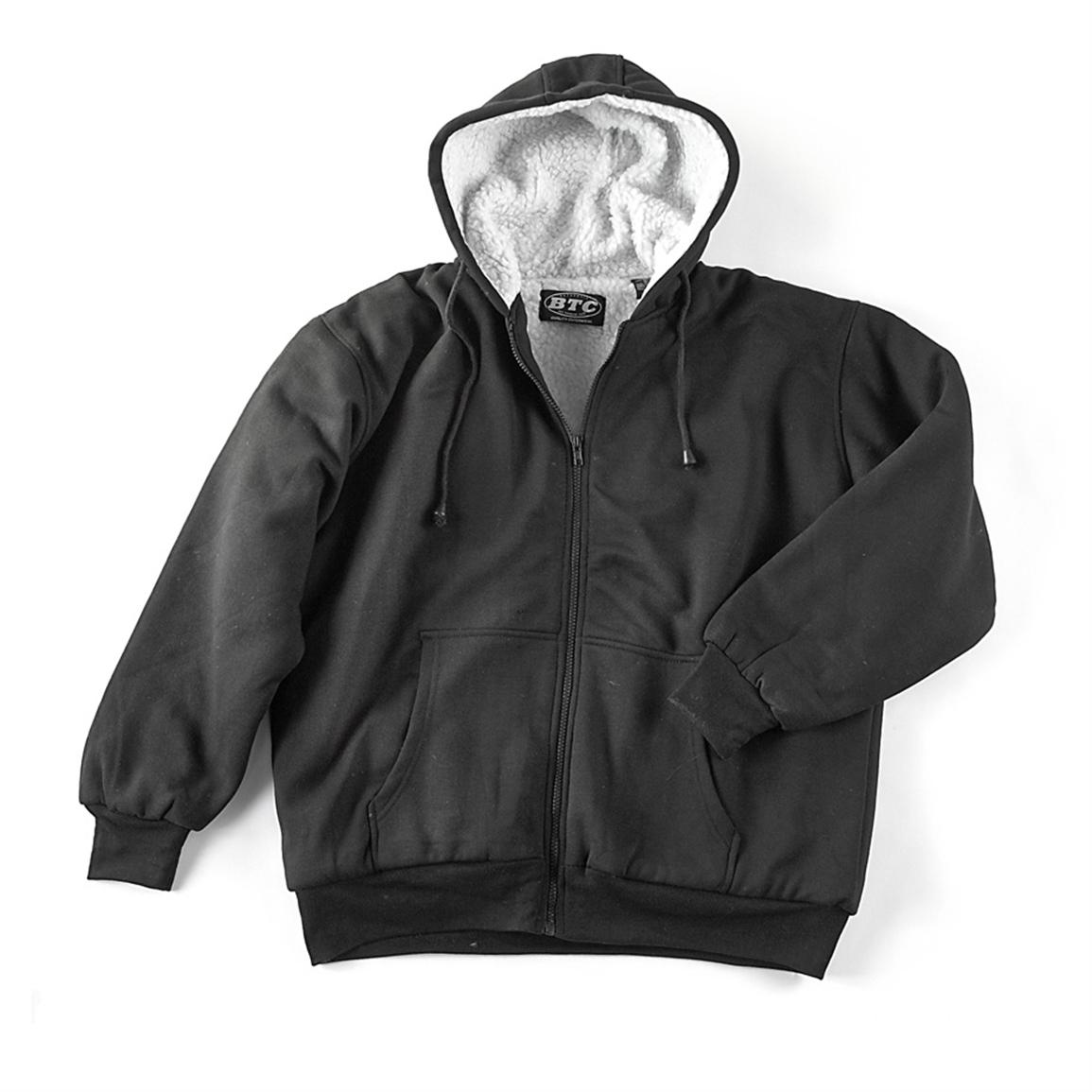 BTC® Sherpa - lined Full - zip Hoodie - 212406, Sweatshirts & Hoodies ...