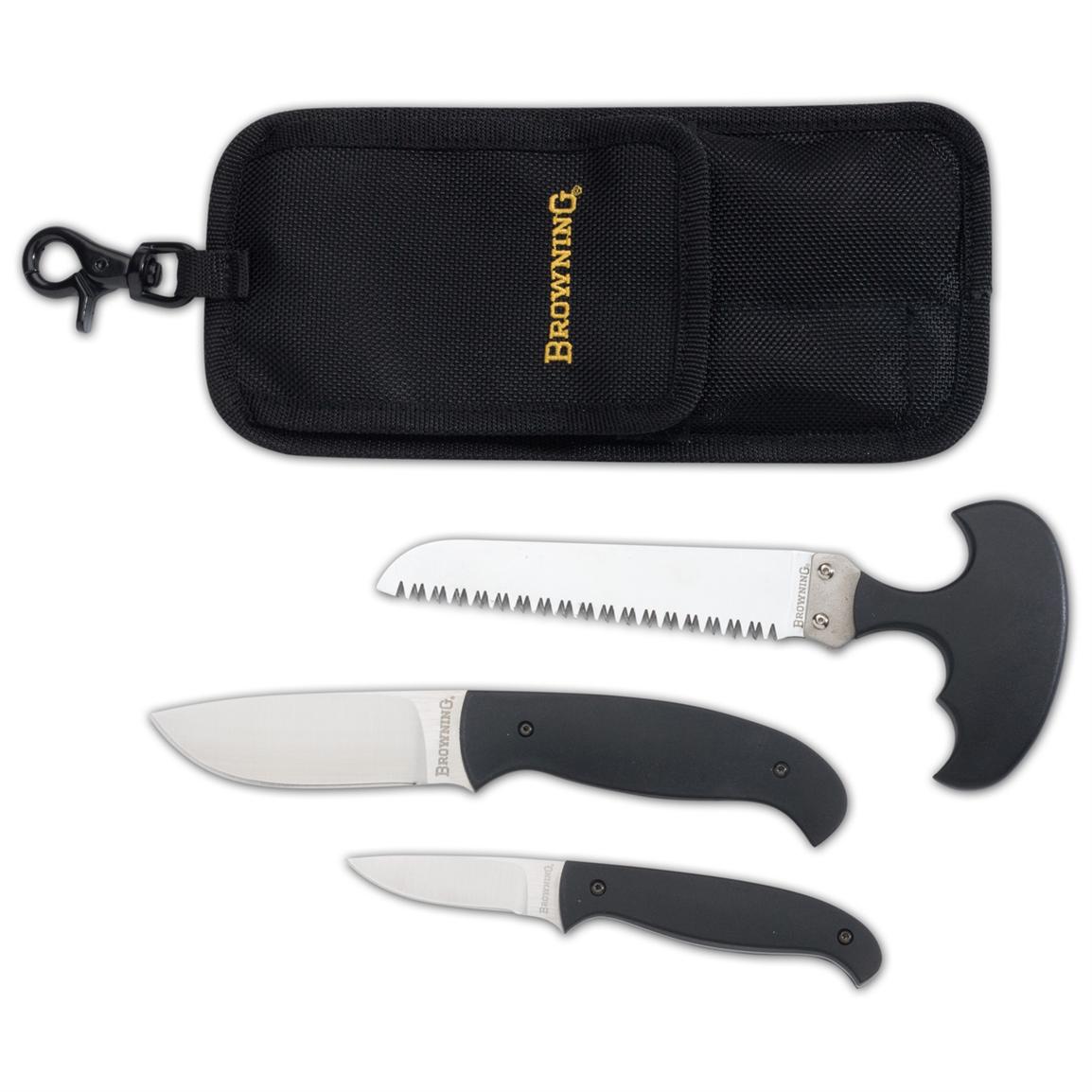 Browning® Hard Core Hunter Combo Knife Set 212832 Fixed Blade Knives