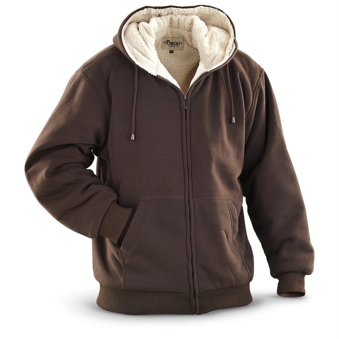 Sherpa Fleece - lined Full - zip Hooded Sweatshirt - 213171
