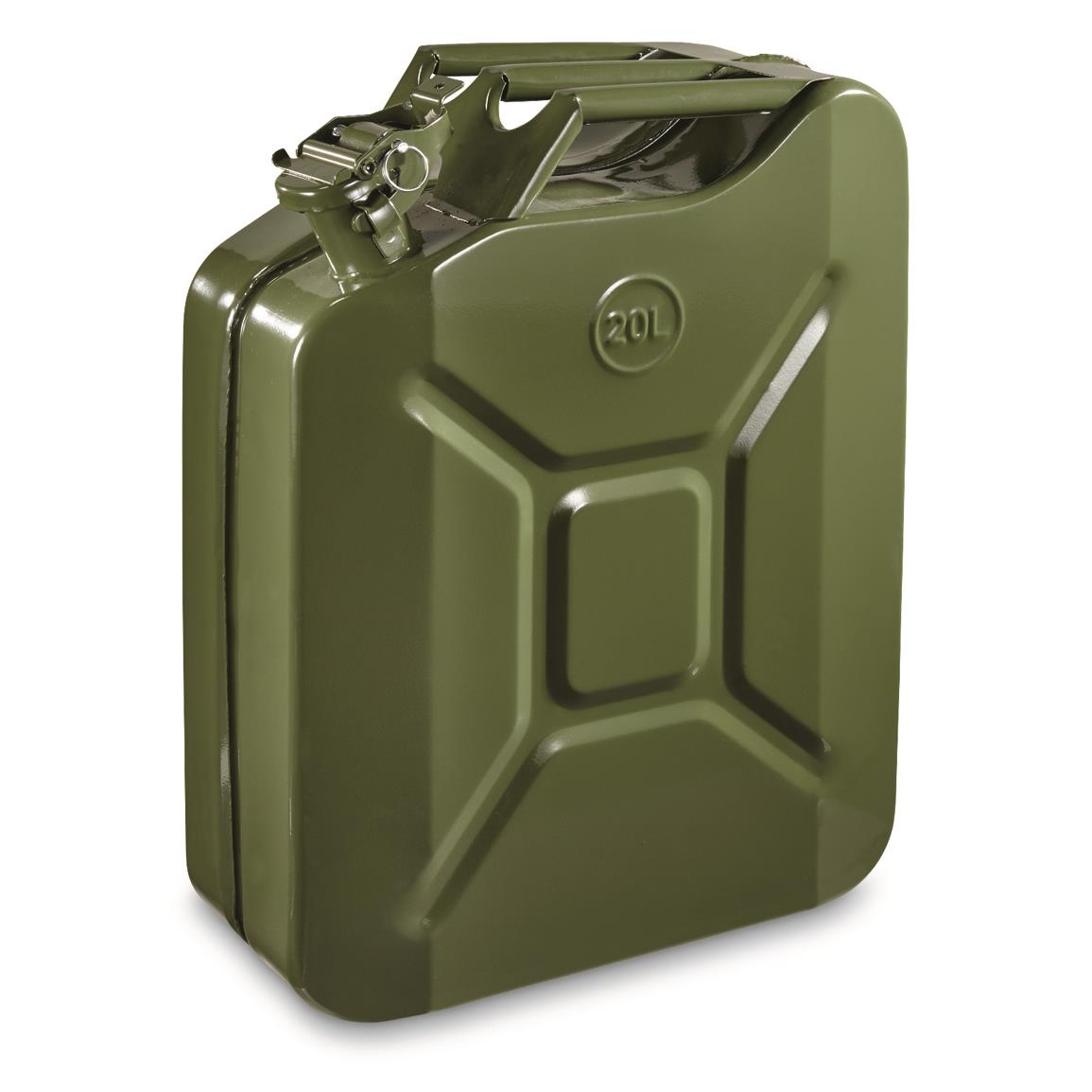 Jerry Can 5 Gallon Gas Gal Fuel NATO Military Metal Steel Tank Prepper 20l for sale online 