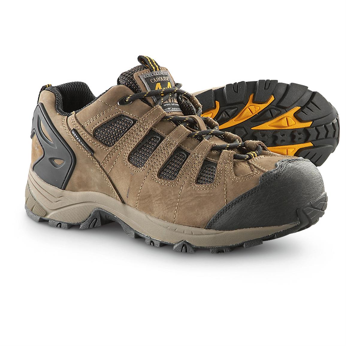 Men's Carolina® Waterproof Safety Toe Low Hiker Work Boots, Dark Brown ...