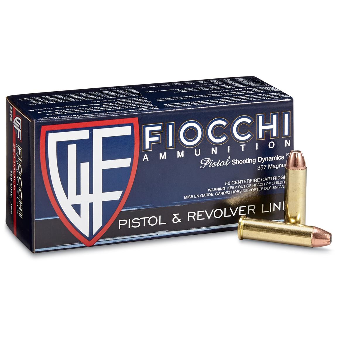 Fiocchi Pistol Shooting Dynamics, .357 Magnum, JHP, 158 Grain, 50 Rounds