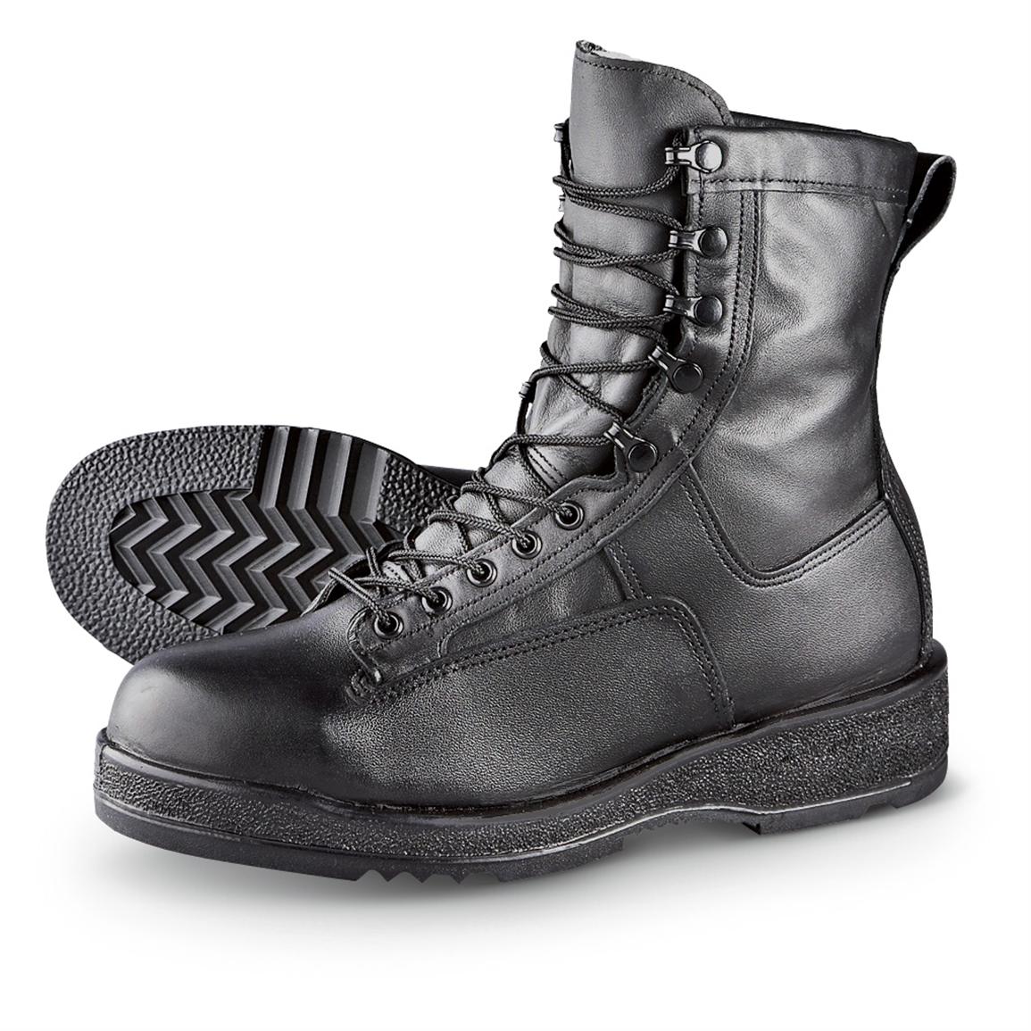 navy black boots