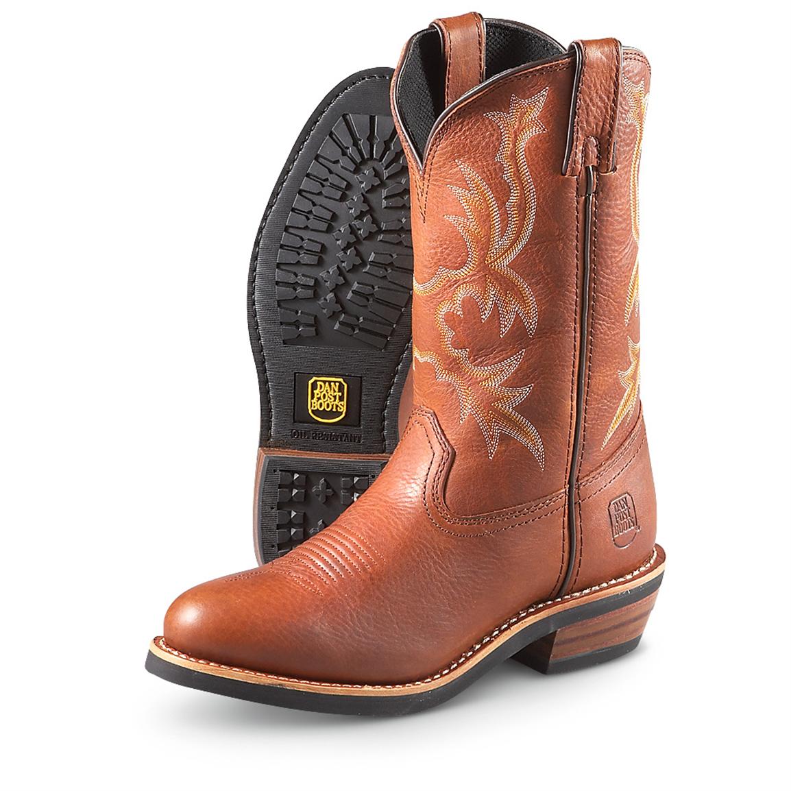 Men's Dan Post® Work Western Boots, Redwood - 214961, Western & Cowboy ...