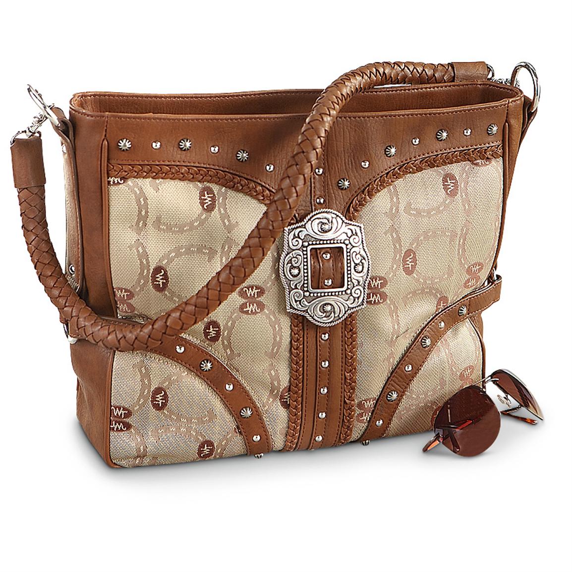 Western Trenditions® Leather Purse, Jacquard - 214964, Purses & Handbags at Sportsman&#39;s Guide