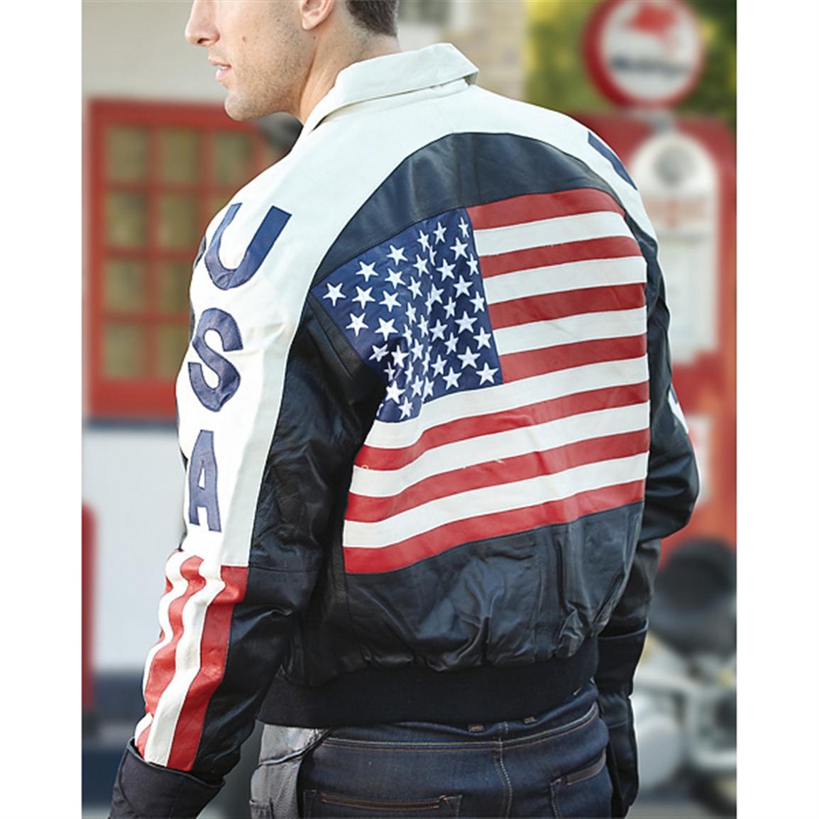 GQ Wear™ USA Leather Jacket, Black - 215298, Insulated ...