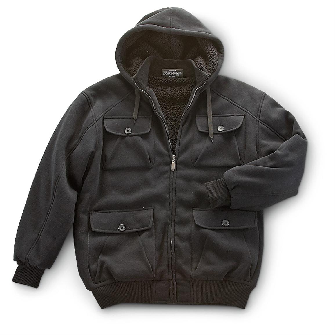 Kenpo® Hooded Cargo Fleece Jacket - 215300, Sweatshirts & Hoodies at ...